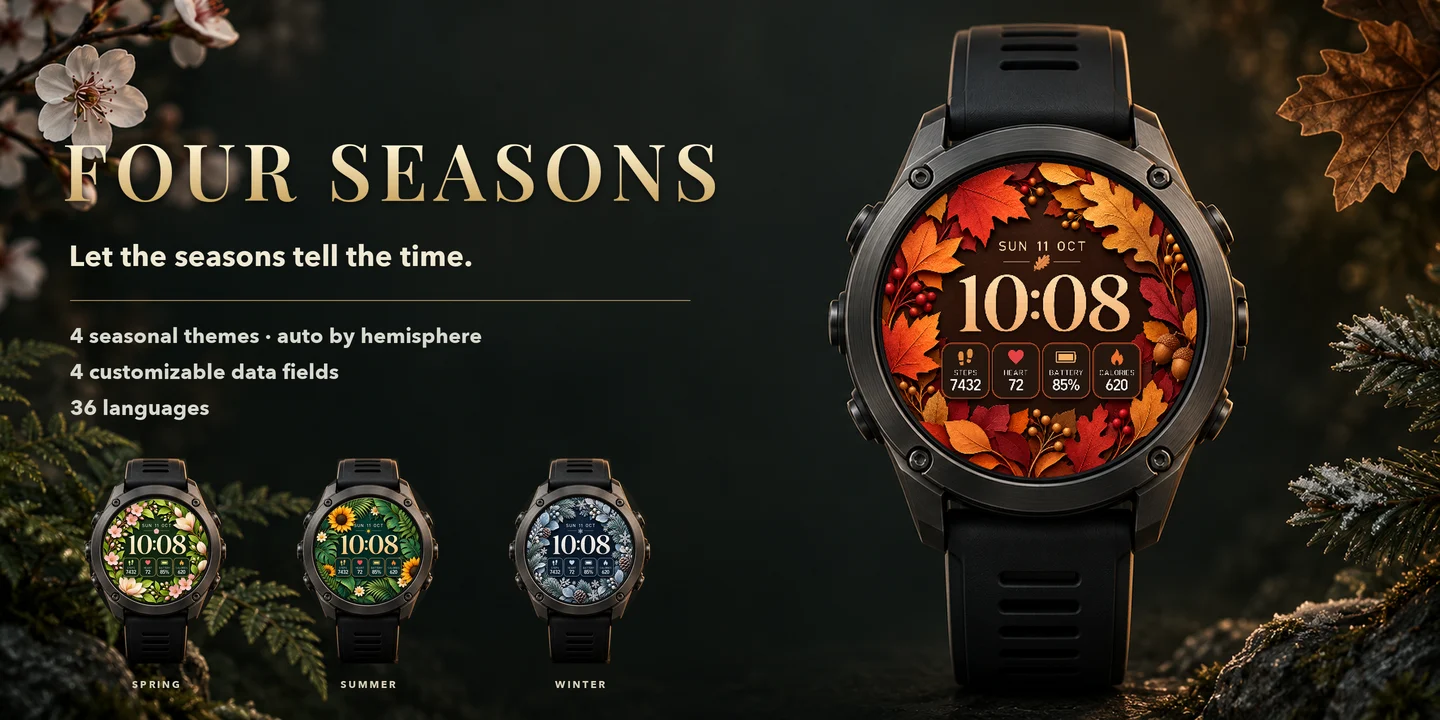 Four Seasons sur quatre montres : Automne, Printemps, Été et Hiver