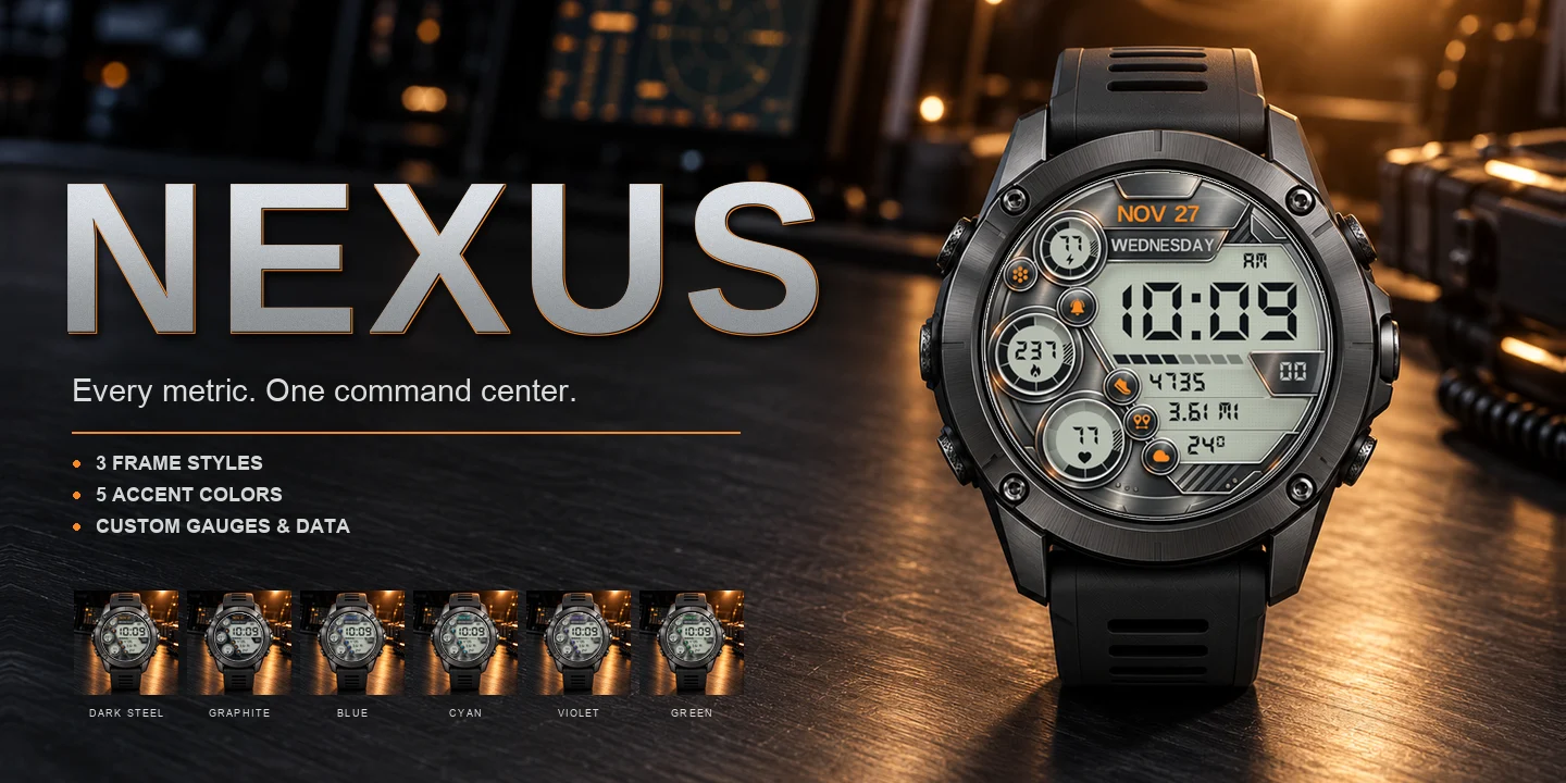 Nexus en un reloj, en un taller oscuro