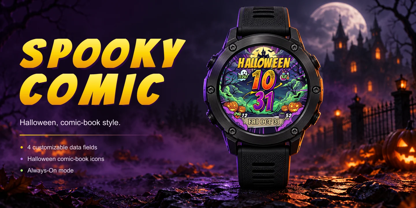 Spooky Comic en el reloj