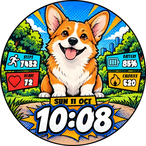 Corgi Capers Zifferblatt